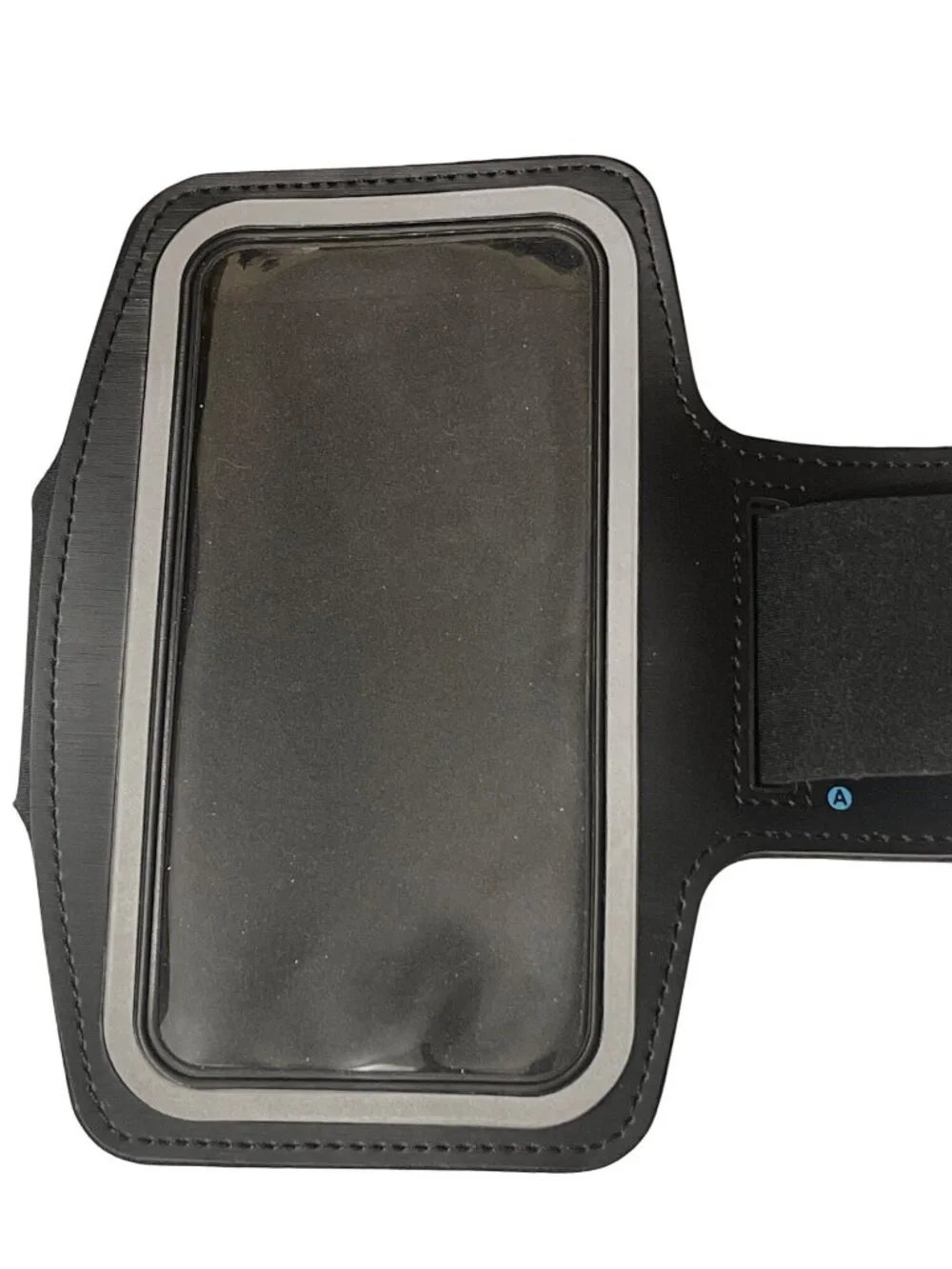 Adjustable Black & Blue Smartphone Armband Transparent Touch Screen Cover